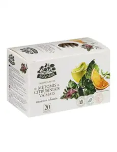 Žolynėlis vaisinė arbata Vasaros Skonis su mėtomis ir citrus. vaisiais, 50g (2,5g x20)