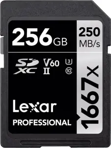 "Lexar" atminties kortelė SDXC 256GB Professional 1667x UHS-II U3 V60