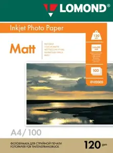 Fotopopierius Lomond Photo Inkjet Paper Matinis 120 g/m2 A4, 100 lapų