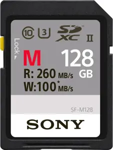 "Sony" 128 GB SDXC, 128 GB, SDXC, 10 klasė, UHS-II, 260 MB/s, 100 MB/s