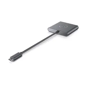 DELL USB-C ir HDMI/DP adapteris su maitinimo pralaidumu, 0,18 m, DisplayPort, HDMI, vyriškas, moteriškas, tiesus