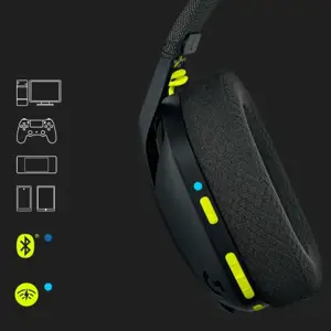 LOGITECH G435 LIGHTSPEED belaidės žaidimų ausinės - juodos spalvos