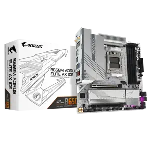 GIGABYTE B650M AORUS ELITE AX ICE Motherboard - Supports AMD Ryzen 8000 CPUs, 12+2+2 Phases Digital…