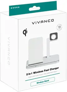 "Vivanco" belaidis įkroviklis 2in1 Wireless Fast 10W (62493)