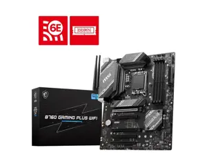 MSI B760 GAMING PLUS WIFI, "Intel", LGA 1700, "Intel® Celeron®", "Intel® Pentium® Gold", DDR5-SDRAM…