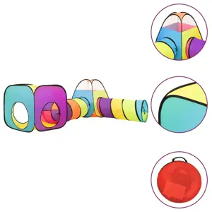Vaikiška žaidimų palapinė, įvairių spalvų, 190x264x90cm
