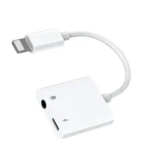 Joyroom universal Lightning adapter - 3.5mm mini jack with charging port white (S-Y105)