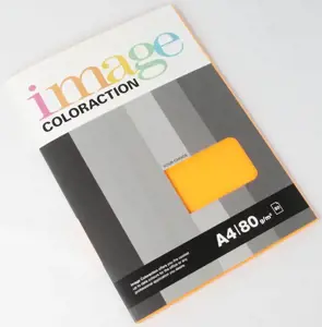 Spalvotas popierius IMAGE COLORACTION, A4, 80 gsm, 50 lapų, ACAPULCO / NEON ORANGE