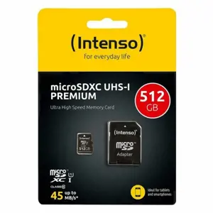 MEMORY MICRO SDXC 512GB UHS-I/W/ADAPTER 3423493 INTENSO