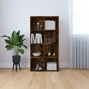 Knygų/šoninė spintelė, dūminio ąžuolo, 66x30x130cm, mediena