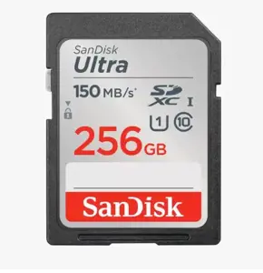 "SanDisk Ultra 256GB SDXC" atminties kortelė 150MB/s; EAN:619659200237