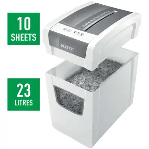 "Leitz IQ Slim Office P-4", kryžminis smulkinimas, 22 cm, 4 x 28 mm, 23 l, jutiklinis, 1800 mm/min