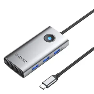 Prisijungimo stotelė HUB 6in1 Orico USB-C, HDMI, 3xUSB (pilka)