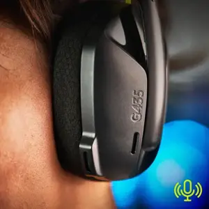 LOGITECH G435 LIGHTSPEED belaidės žaidimų ausinės - juodos spalvos