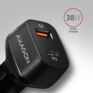 AXAGON PWC-PQ38 38W automobilinis įkroviklis 2x USB-A+C prievadas