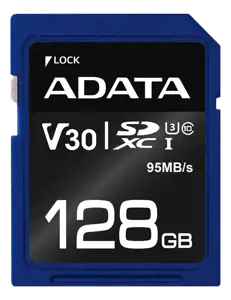 ADATA 128GB SDXC UHS-I U3 V30S 95MB/60MB