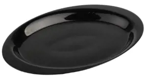 Vienkartinės lėkštės COCTAIL, PP, ovalios, juodos,  18,5 cm, 50 vnt.