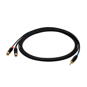 SSQ MiJRCA1 - Mini stereofoninis lizdas - 2xRCA 1 metro kabelis
