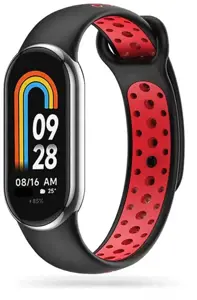 "Tech-Protect" laikrodžio dirželis "SoftBand Xiaomi Smart Band 8", juodas/raudonas