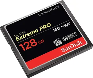 Atminties kortelė. Sandisk Extreme Pro 128 GB. Compact Flash (CF)