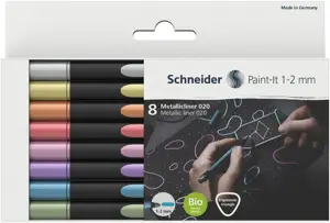 Žymeklių rinkinys SCHNEIDER Paint-lt, 1-2 mm, 8 vnt