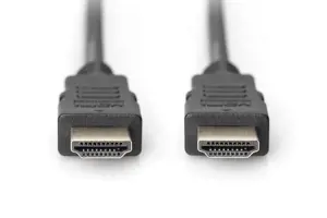 ASSMANN HDMI standartinis A tipo M/M 3,0 m ilgio jungiamasis kabelis su Ethernet Full HD aukso spalvos bl