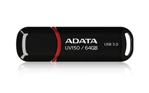 A-DATA UV150 64GB USB3.0 atmintinė juoda