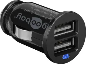 Dvigubas USB automobilinis įkroviklis (2x USB) OEM Goodbay dvigubas USB automobilinis įkroviklis 2,…