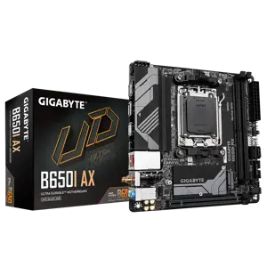 GIGABYTE B650I AX Motherboard - Supports AMD AM5 CPUs, 5+2+1 Phases Digital VRM, up to 6400MHz DDR5…