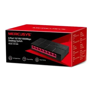 Šakotuvas Mercusys Switch MS108G Unmanaged, Desktop, Power supply type External