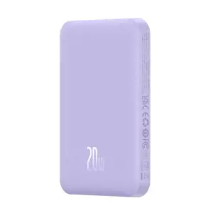 Mini powerbankas Baseus 5000mAh 20W + USB-C kabelis (20V/3A) - violetinis