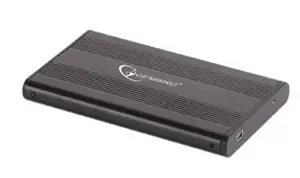 GEMBIRD EE2-U2S-5 HDD/SSD korpusas Gembird, skirtas 2,5 SATA - USB 2.0, aliuminis, juodas