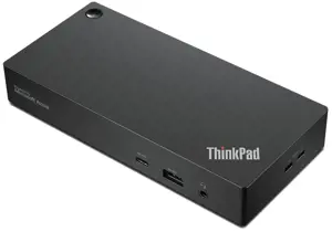 Lenovo ThinkPad universalus "Thunderbolt 4" išmanusis dokas, laidinis, "Thunderbolt 4", 3,5 mm, juodas, 40 Gb/s, 60 Hz