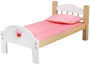 Bigjigs medinė lova lėlei (45 cm)