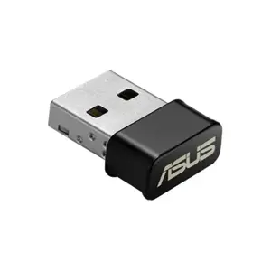 ASUS USB-AC53 Nano, belaidis, USB, WLAN, "Wi-Fi 5" (802.11ac), 867 Mbps, juodas, nerūdijantis plien…