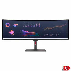 LENOVO P49w-30 49 colių IPS 5120x1440 32:9 60Hz 350cd/m2 4 ms 2x HDMI DP 4xUSB 3.2 G1 USB-C 3.2 G1 USB-C 3.2 G1 USB-B 3.2 G1 RJ45 2x5W Raven Black