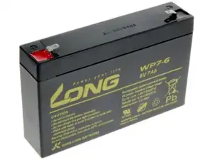 LONG 6V 7AH LEAD-ACID BATTERY F1 (WP7-6)