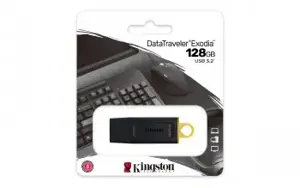 KINGSTON 128 GB USB3.2 Gen1 "DataTraveler Exodia" juoda + geltona