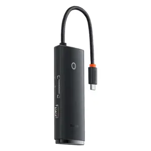 Baseus Lite Series Hub 6w1 USB-C to 2x USB 3.0 + USB-C + HDMI + SD|TF (black)