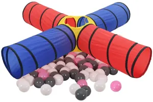 Žaidimų tunelis su 250 kamuoliukų, spalvotas