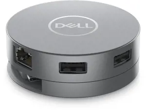 DELL "6-in-1" USB-C daugiaportis adapteris - DA305, laidinis, USB 3.2 Gen 2 (3.1 Gen 2) Type-C, 10,100,1000 Mbps, sidabrinis, 3840 x 2160 taškų, Dell