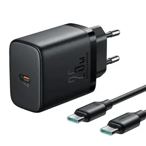 Įkroviklis Joyroom JR-TCF11 USB-C 25W + USB-C cable 1.0m juodas