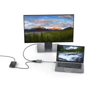 DELL USB-C ir HDMI/DP adapteris su maitinimo pralaidumu, 0,18 m, DisplayPort, HDMI, vyriškas, moteriškas, tiesus