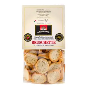 Krekeriai Bruschette GOURMANTE, su česnakais ir oreganu, 150 g