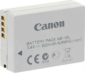 "Canon" NB-10L akumuliatorius, 920 mAh, 7,4 V, ličio jonų (Li-Ion)