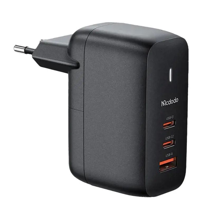 GaN 65W įkroviklis Mcdodo CH-0291 2x USB-C, USB-A (juodas)