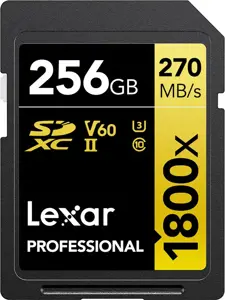 "Lexar" atminties kortelė SDXC 256GB Professional 1800x UHS-II U3 V60