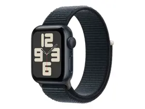 "Apple Watch SE GPS" 40 mm vidurnakčio aliuminio korpusas su vidurnakčio sporto kilpa "Apple