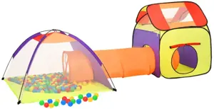 Vaikiška žaidimų palapinė, įvairių spalvų, 338x123x111cm