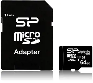 SILICONPOW SP064GBSTXDU3V10SP Silicon Power atminties kortelė Micro SDXC 64GB Class 3 Elite UHS-1 U…